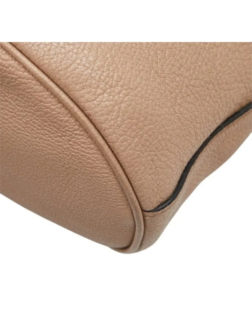 Miu Miu Handbag Drawstring Pink Beige Leather
